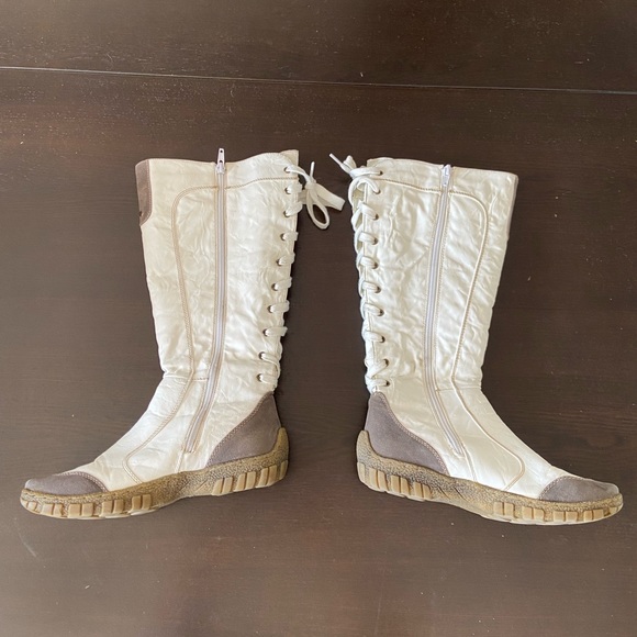 Rieker Switzerland High knee tall winter boots white size 38 - Picture 3 of 12